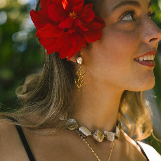 Coral Earrings