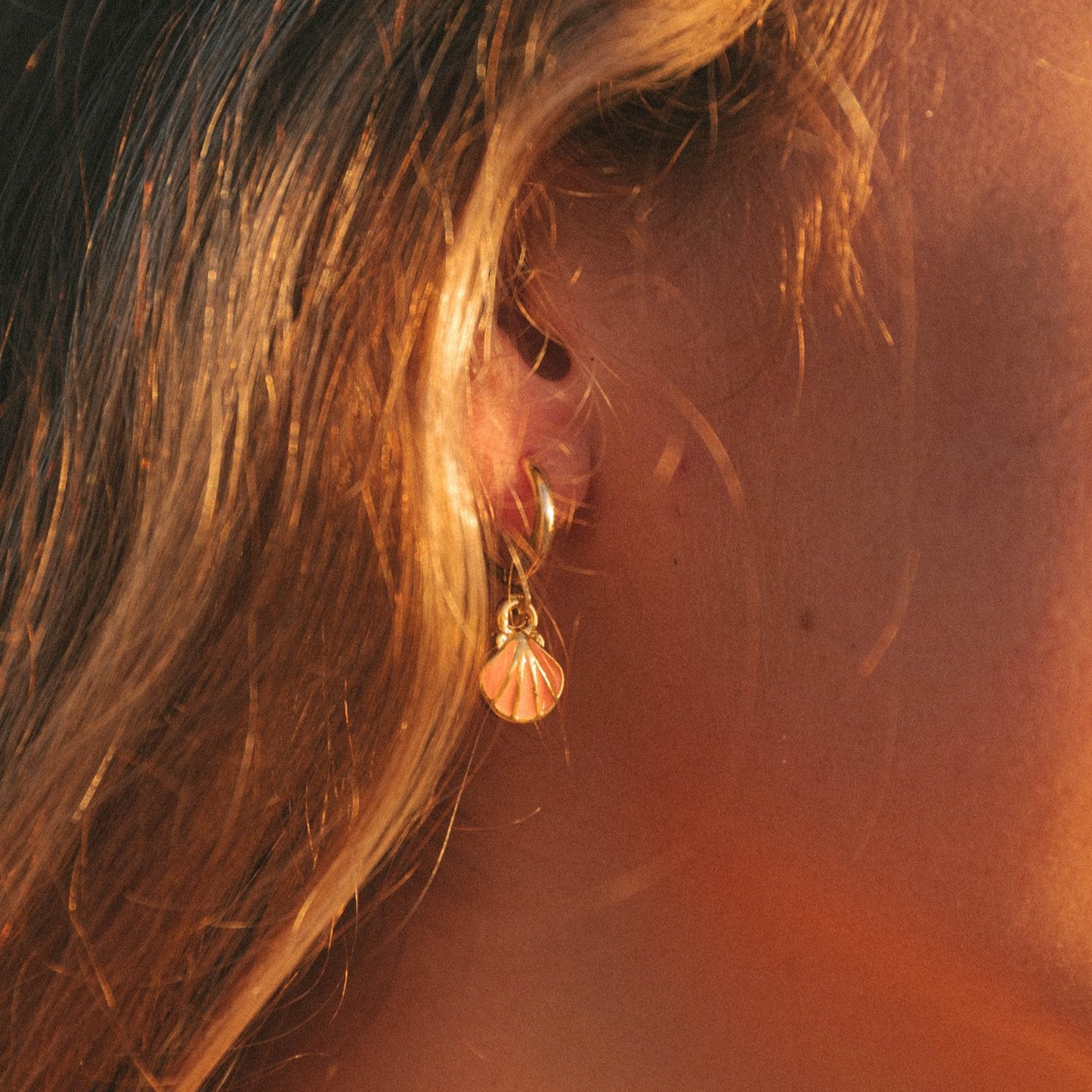 Seashell Baby Hoops