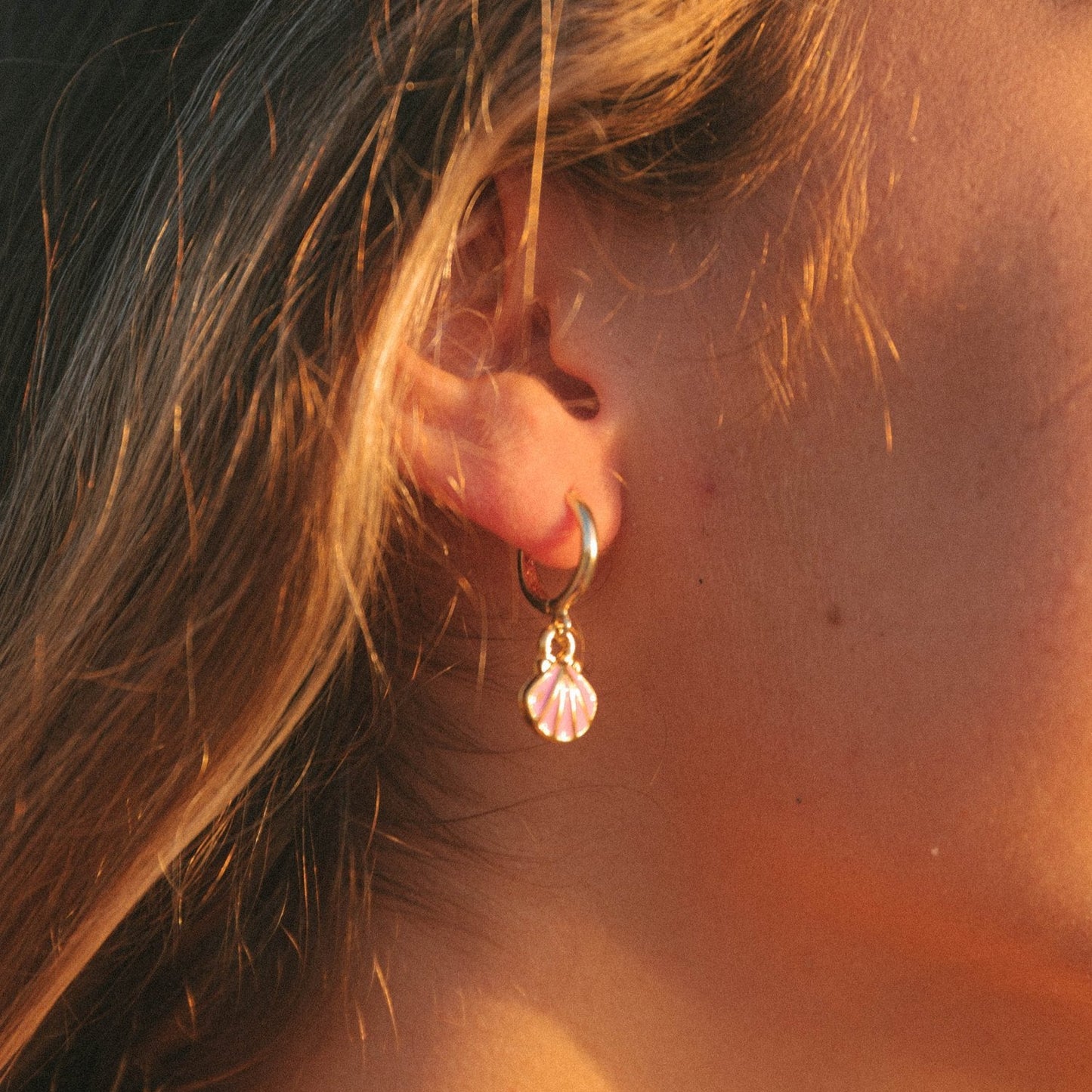 Seashell Baby Hoops